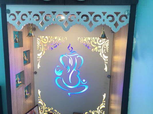 Hanging Brass Bells in Pooja Room