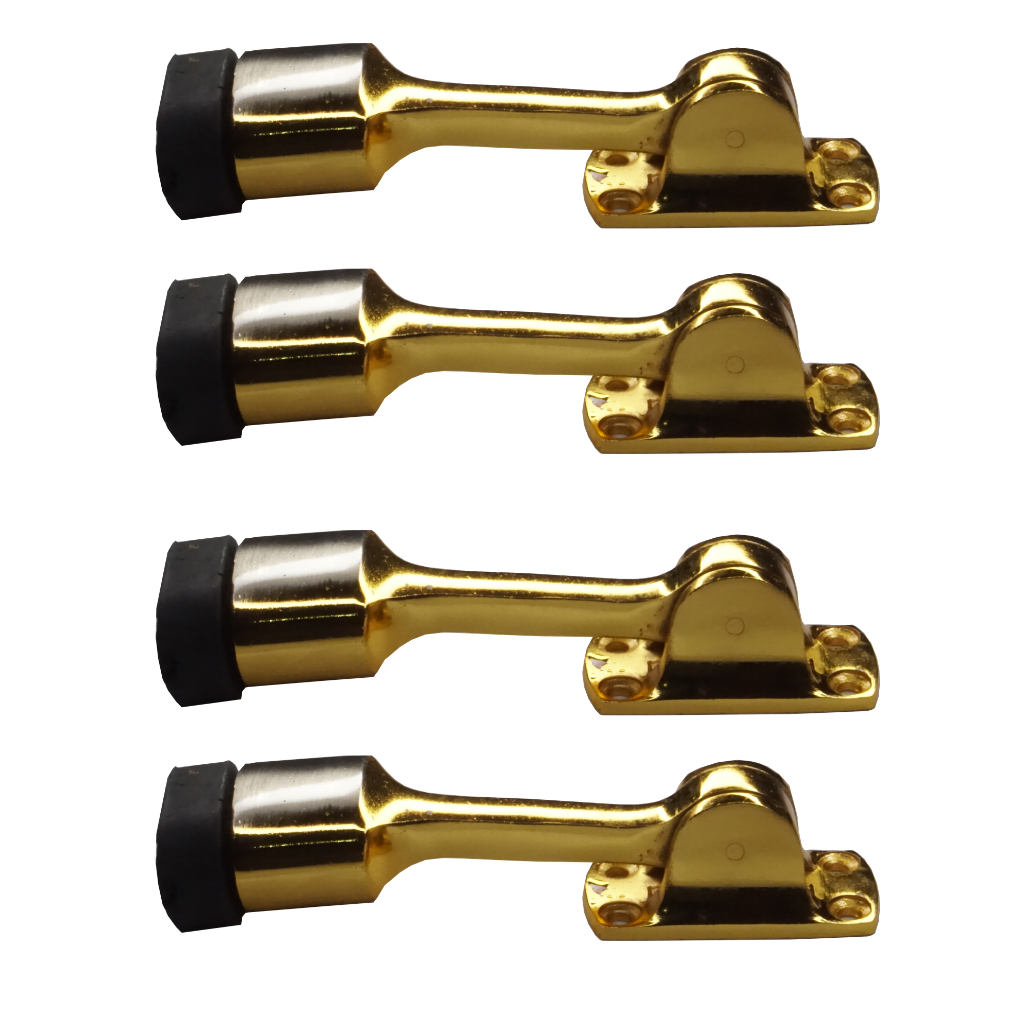 Door Stopper Super D 5 Inch, Silver Gold Finish