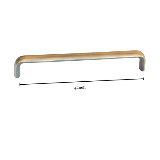 Steel Cabinet Handle Oval D, 4 Inch Antique Finish