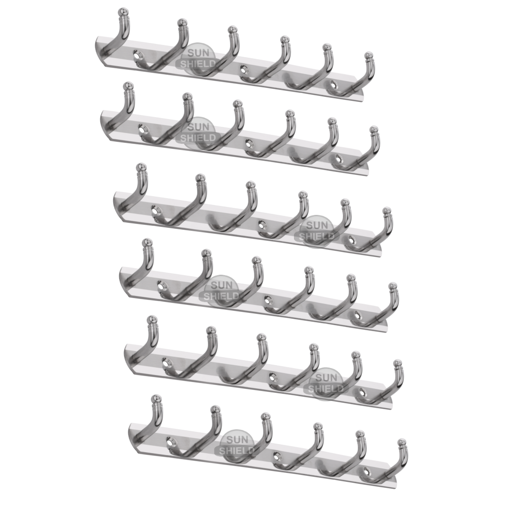 Steel Cloth Hanger 6 Point (Khunti) - L Type Goli
