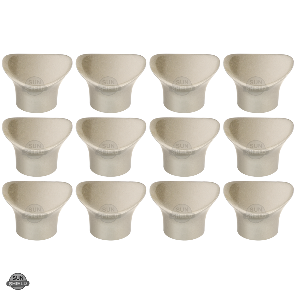 Arcus Knob Satin: Aluminum, 1.25-inch Polished Chrome