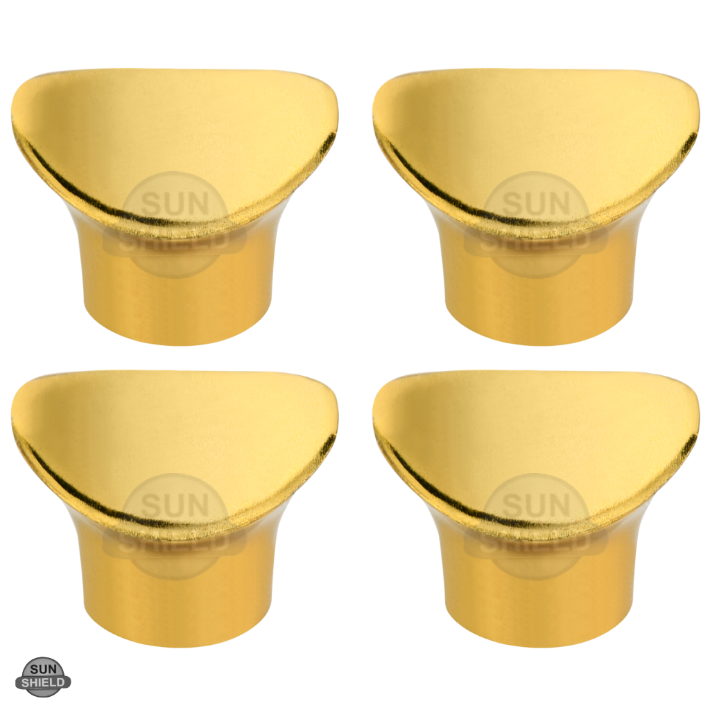 Arcus Knob Gold: Aluminum, 1.25-inch Polished Chrome
