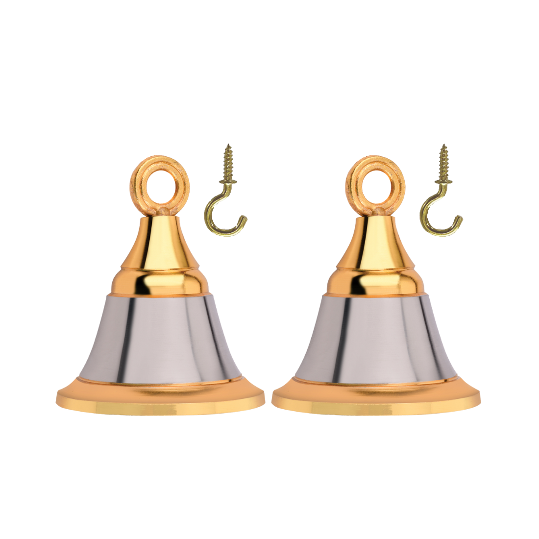 Hanging bells for pooja mandir Silver Gold Finish