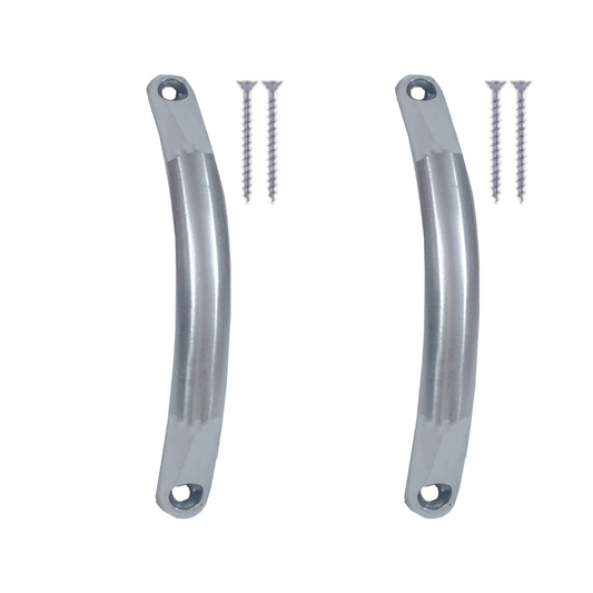 Steel Drawer Handle Oval C, 8 Inch SS Finish