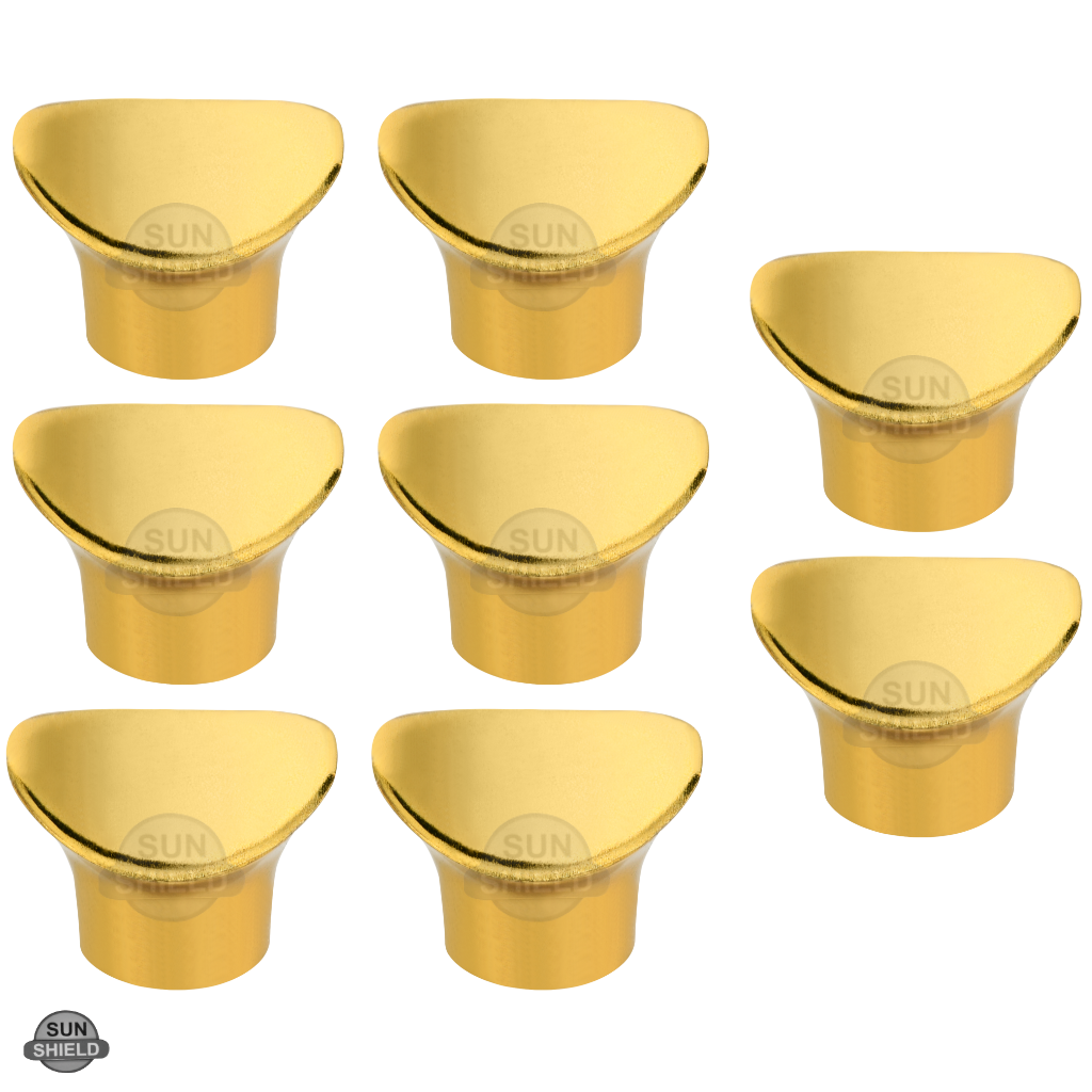 Arcus Knob Gold: Aluminum, 1.25-inch Polished Chrome