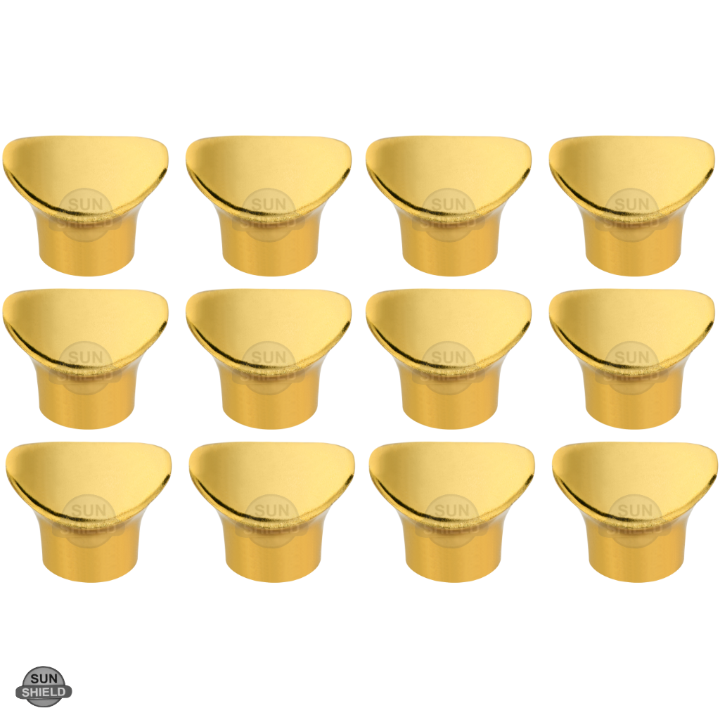 Arcus Knob Gold: Aluminum, 1.25-inch Polished Chrome