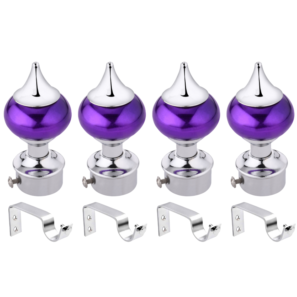 Ball Purple Finish Curtain Bracket with Steel Support