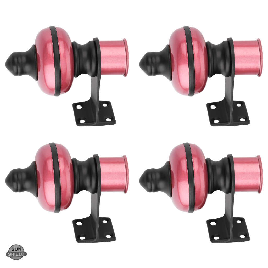 Mandir Pink Black Curtain Bracket 1 inch (25mm)