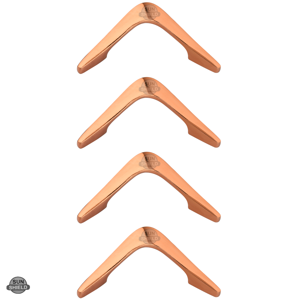 Delta Knob Rose Gold - 3-inch Vintage Style Aluminum Drawer Pull