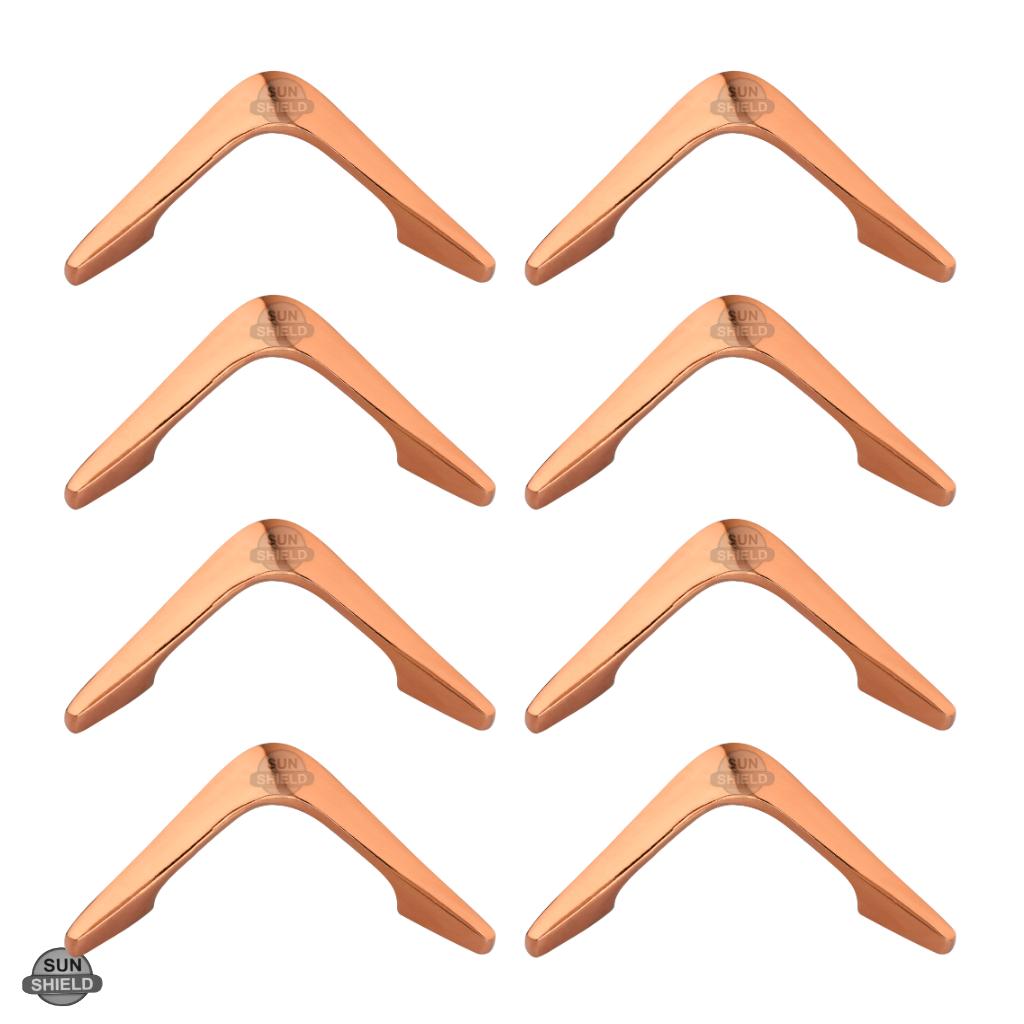 Delta Knob Rose Gold - 3-inch Vintage Style Aluminum Drawer Pull