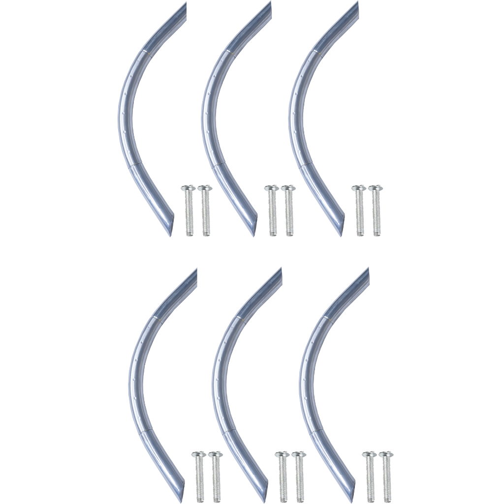 Steel Cabinet Handle Round C, 6 Inch SS Finish