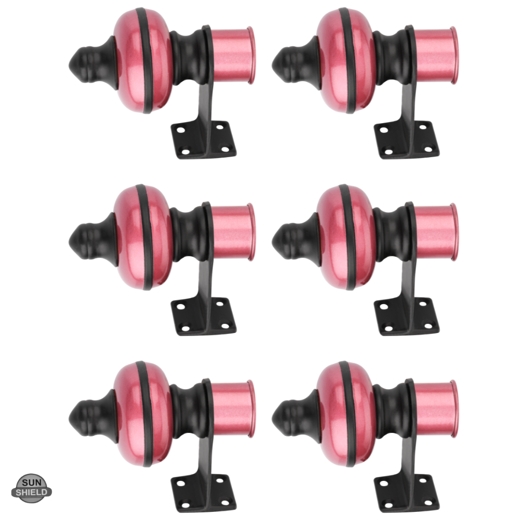Mandir Pink Black Curtain Bracket 1 inch (25mm)