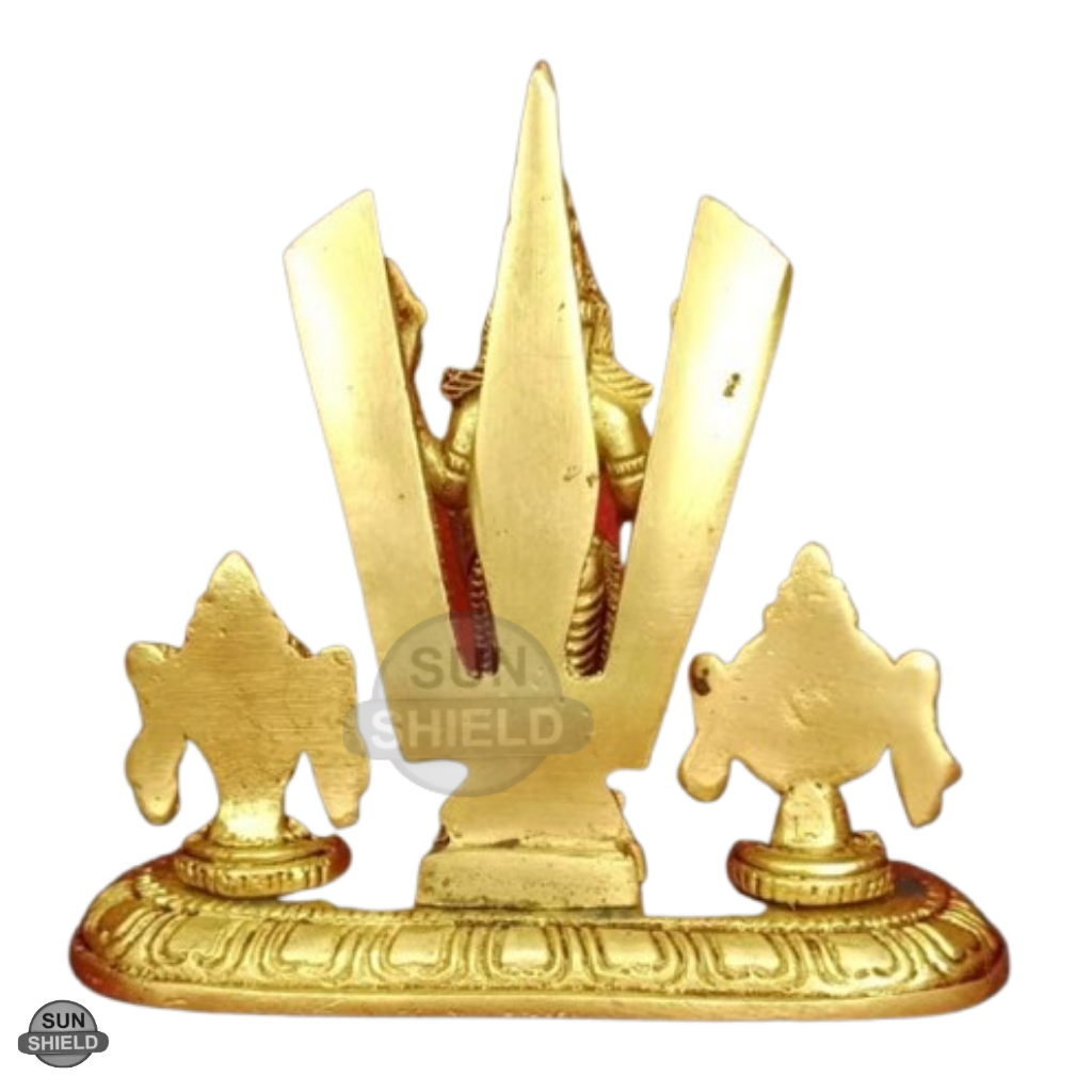 Brass Lord Venkateswara Tirupati Balaji Idol with Shankh Chakra Namam (8.5 cm)
