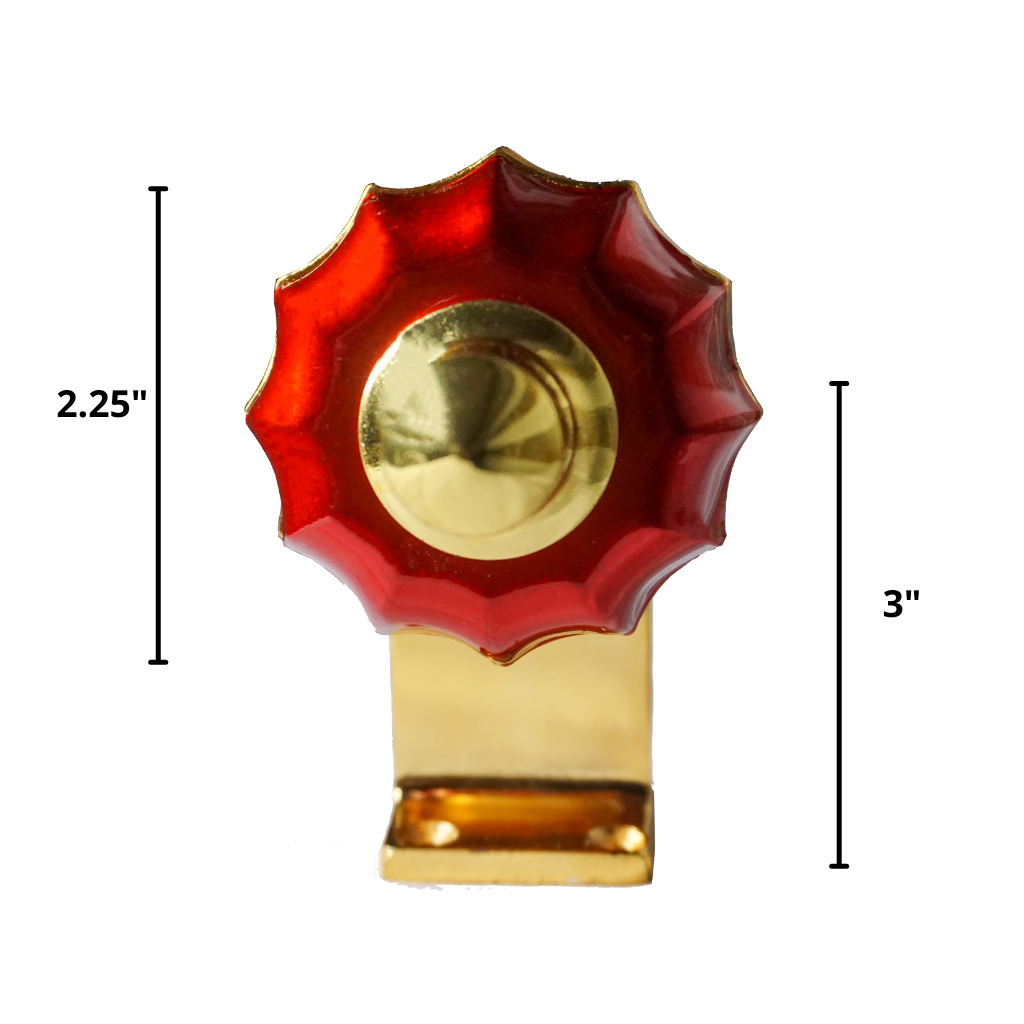 12 Peel Wine Gold Curtain Bracket 1 inch (25mm)
