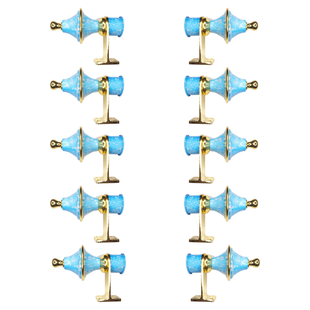 Meenar Sky Blue Marble Curtain Bracket 1 inch (25mm)