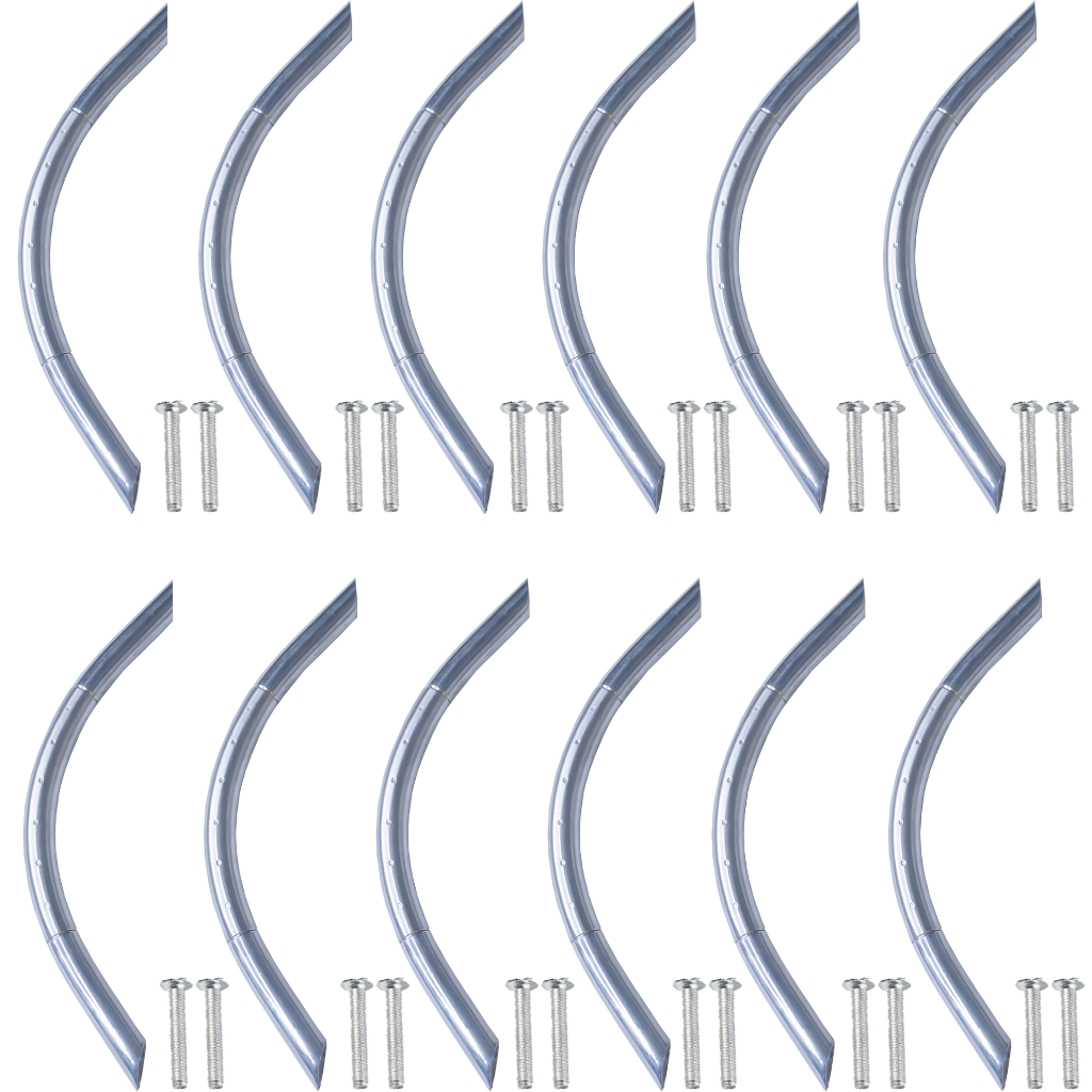 Steel Cabinet Handle Round C, 6 Inch SS Finish