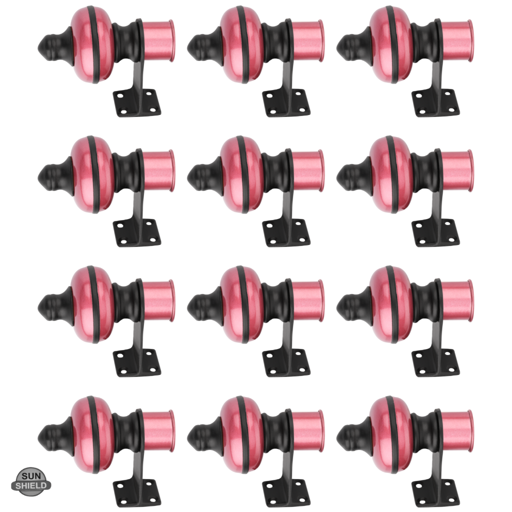 Mandir Pink Black Curtain Bracket 1 inch (25mm)