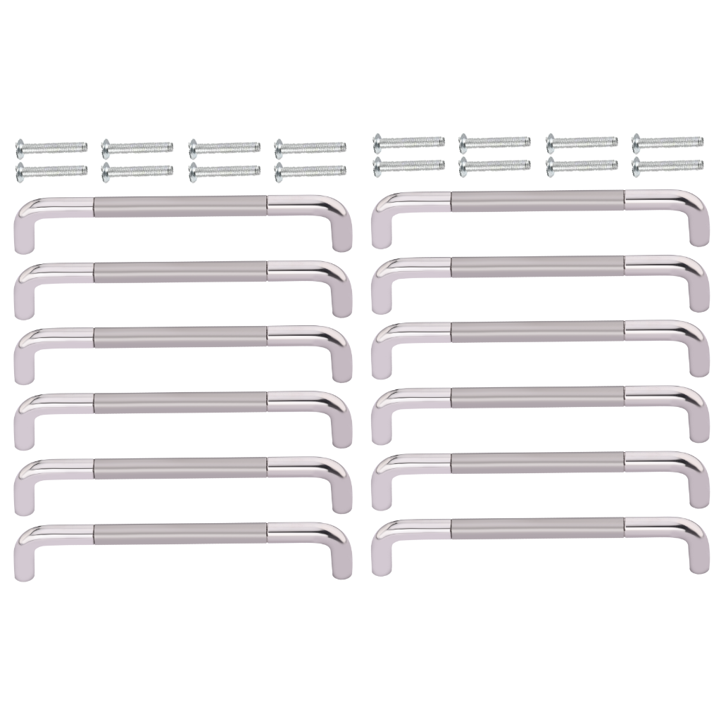 Steel Cabinet Handle Round D, 6 Inch SS Finish