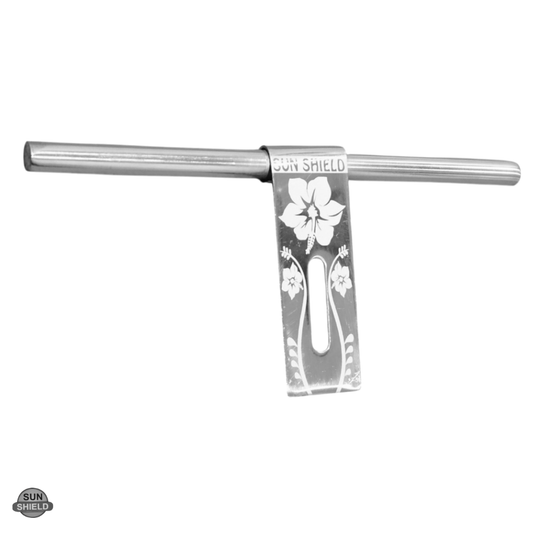 8 Inch 14mm Stainless Steel Aldrop (Door Bolt) - Flower Design, SS Finish