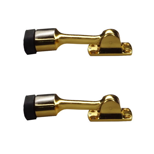 Door Stopper Super D 5 Inch, Silver Gold Finish