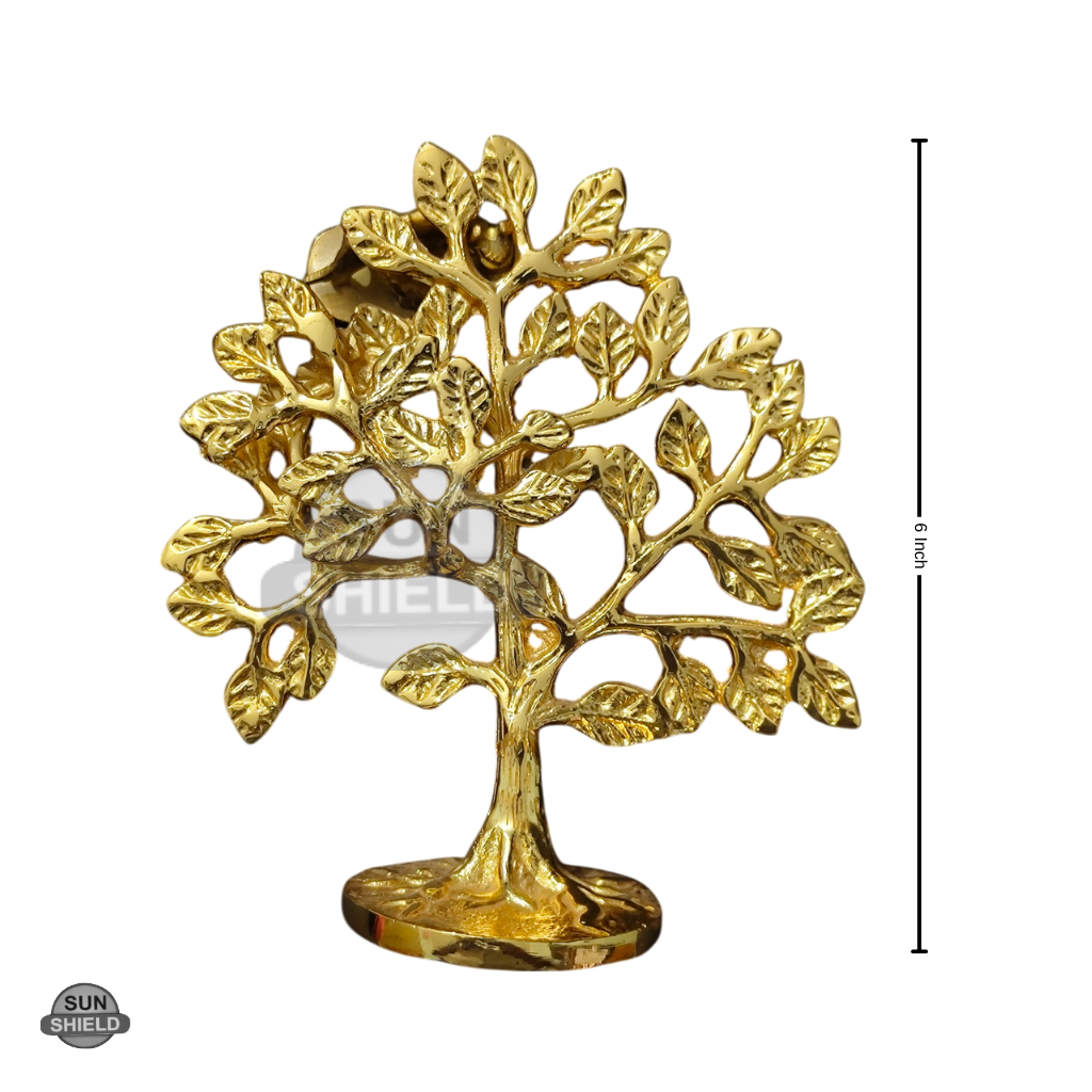 6 Inch Brass Tree of Life - Tabletop Decorative Art