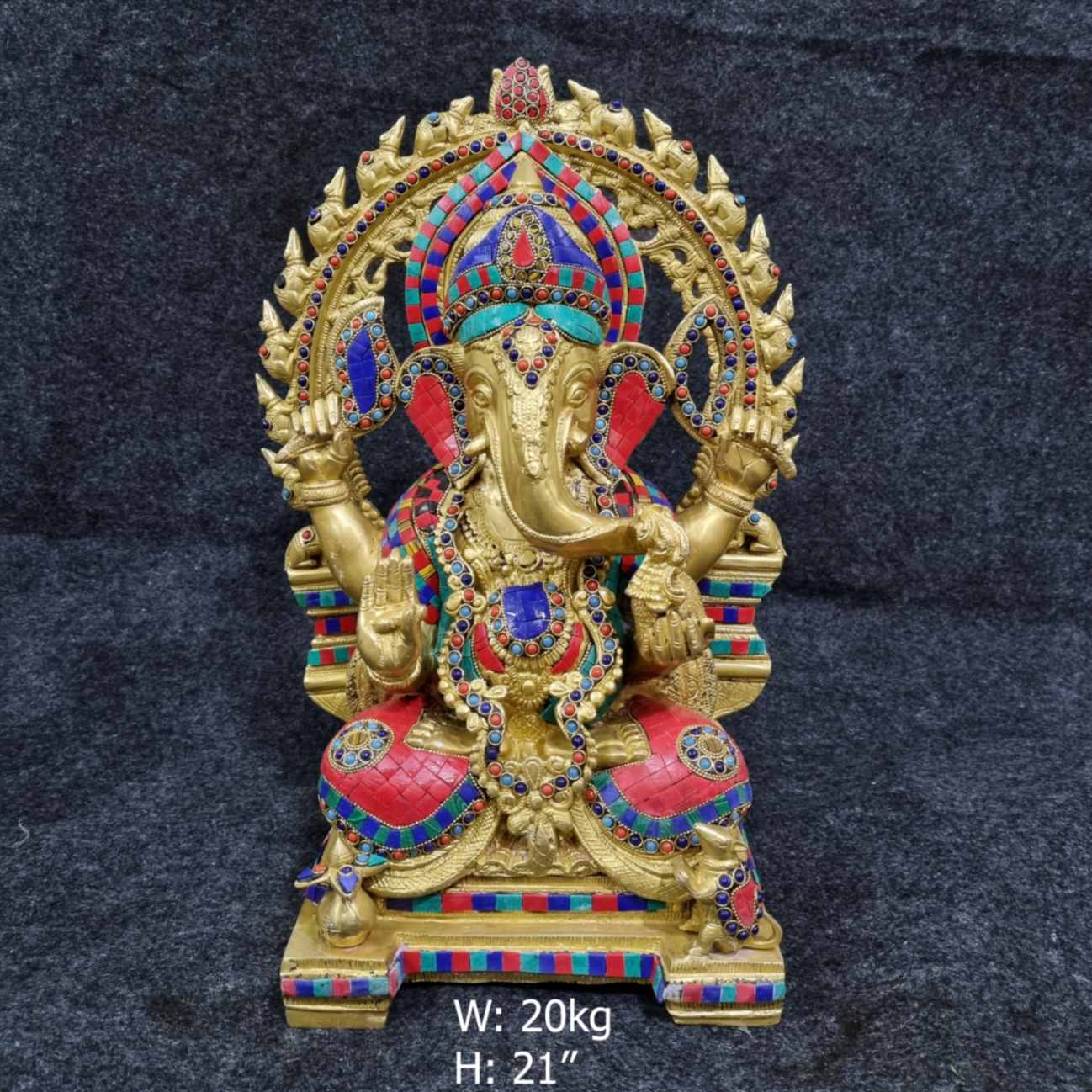 Brass Ganesh BAGN034 - 21 Inch, 20 kg