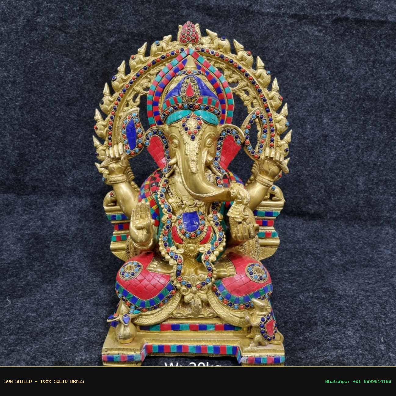 Brass Ganesh BAGN034 - 21 Inch, 20 kg