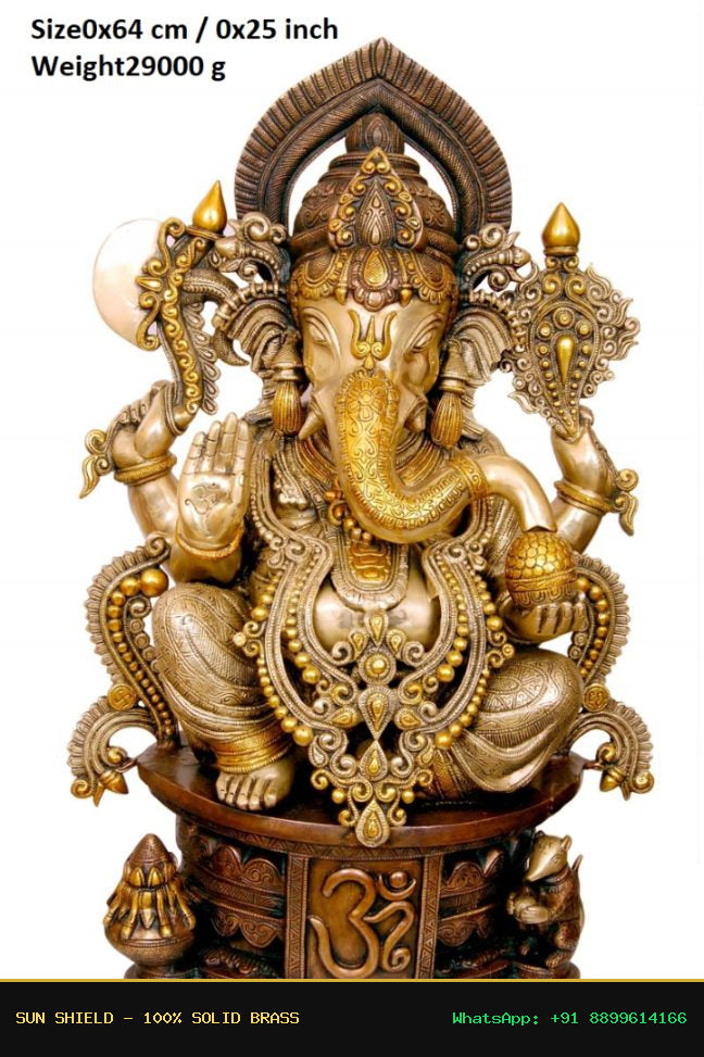 Brass Ganesh BAGN036 - 25 Inch, 29 kg