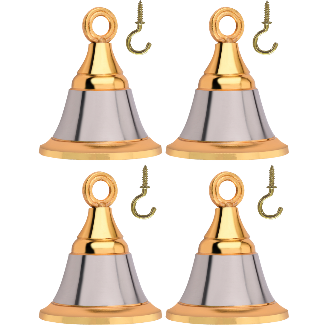 Hanging bells for pooja mandir Silver Gold Finish