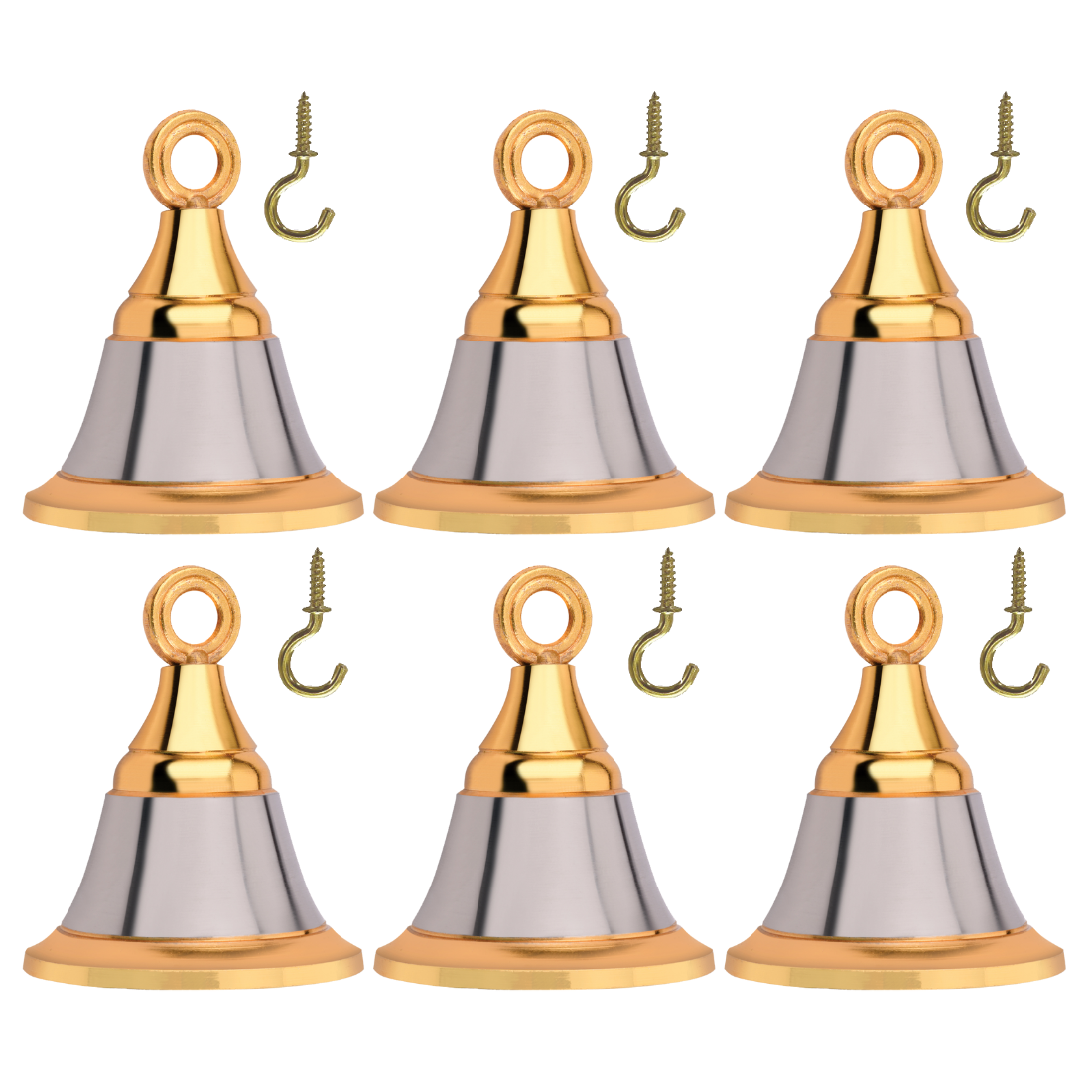 Hanging bells for pooja mandir Silver Gold Finish