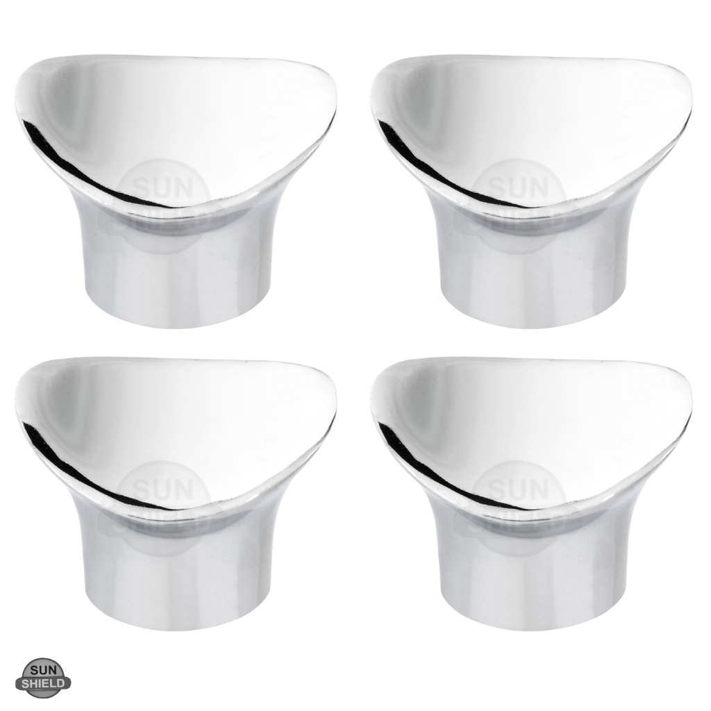 Arcus Knob CP: Aluminum, 1.25-inch Polished Chrome