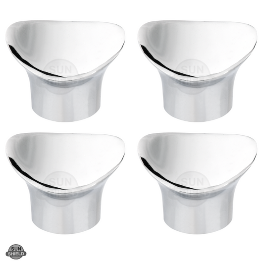 Arcus Knob CP: Aluminum, 1.25-inch Polished Chrome