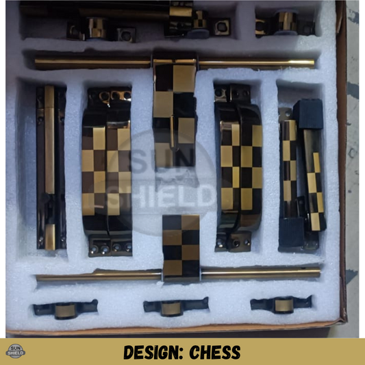 Vintage Finish Stainless Steel Door Kit 5mm 10 Inch - CHESS
