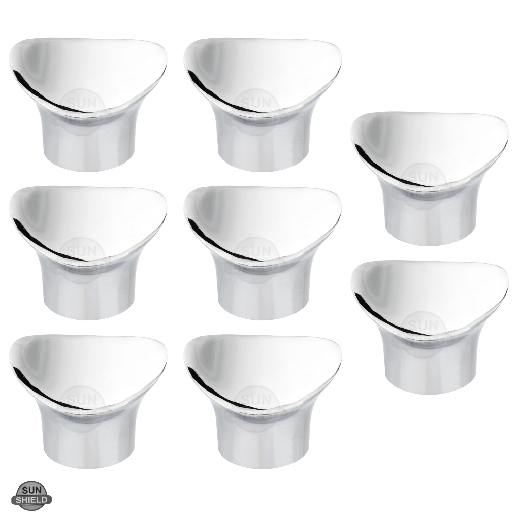 Arcus Knob CP: Aluminum, 1.25-inch Polished Chrome