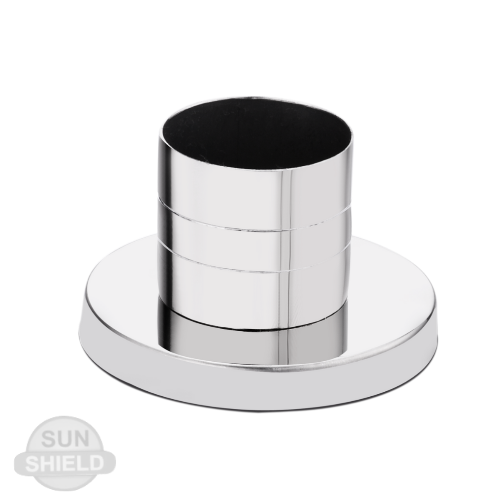 Wall to wall round base steel concealed for 1 Inch rod