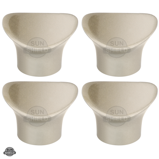 Arcus Knob Satin: Aluminum, 1.25-inch Polished Chrome