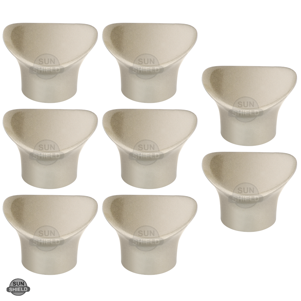 Arcus Knob Satin: Aluminum, 1.25-inch Polished Chrome