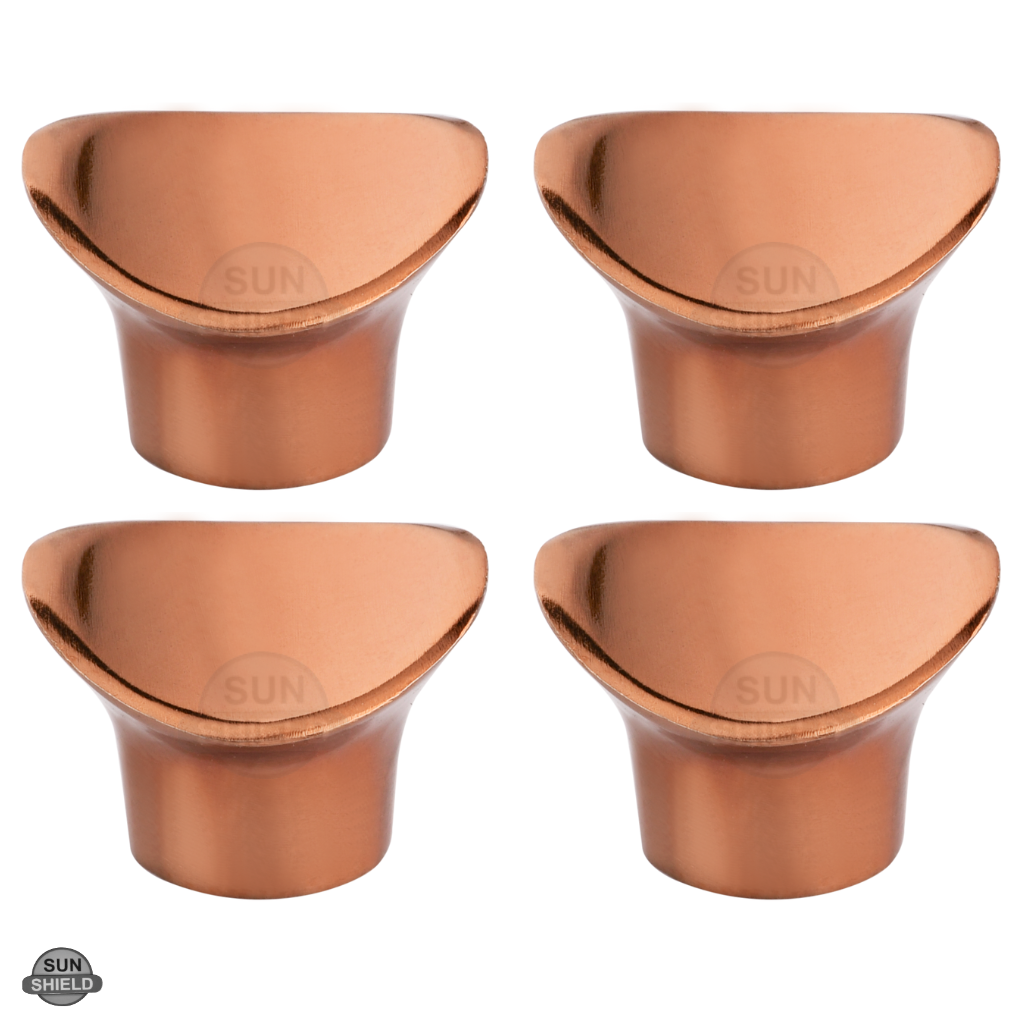 Arcus Knob Rose Gold: Aluminum, 1.25-inch Polished Chrome