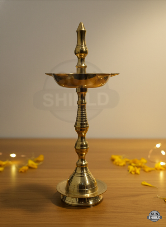 10 Inches Brass Kuthu Vilakku Deepam Lamp