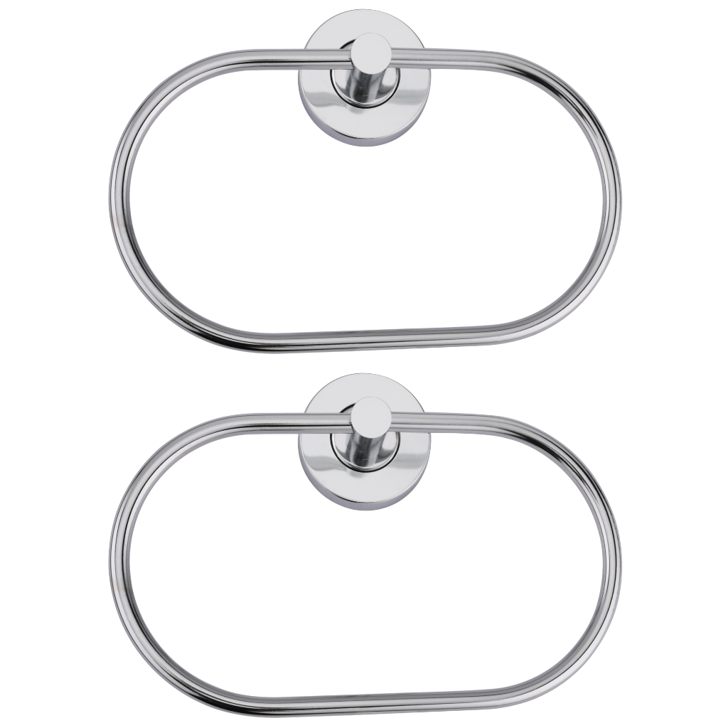 Steel Towel Ring, SS Finish, Oval
