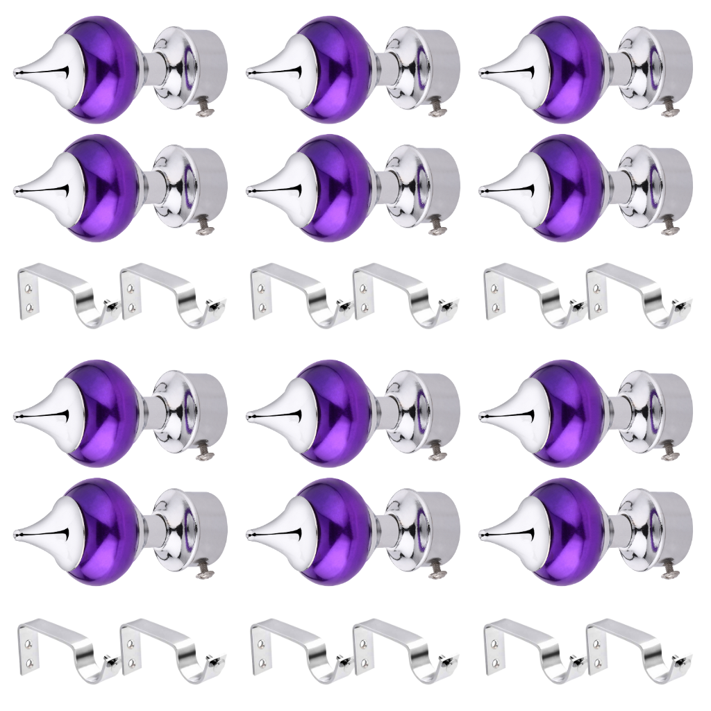 Ball Purple Finish Curtain Bracket with Steel Support
