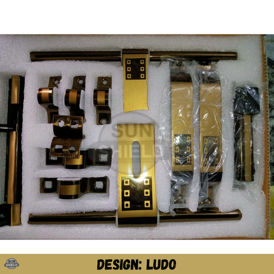 Vintage Finish Stainless Steel Door Kit 5mm 10 Inch - LUDO