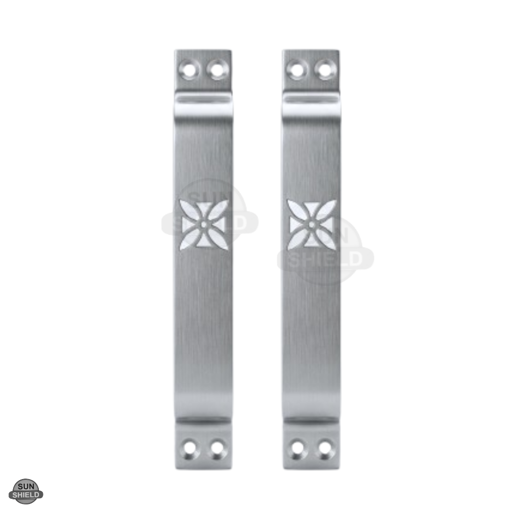 Premium Stainless Steel Door Pull Handle Set - 7 Inch, Heavy Duty 6 Gauge, 602 No.