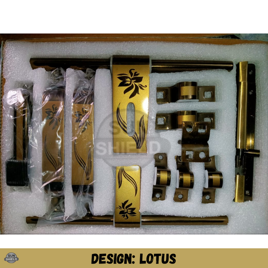 Vintage Finish Stainless Steel Door Kit 5mm 10 Inch - LOTUS