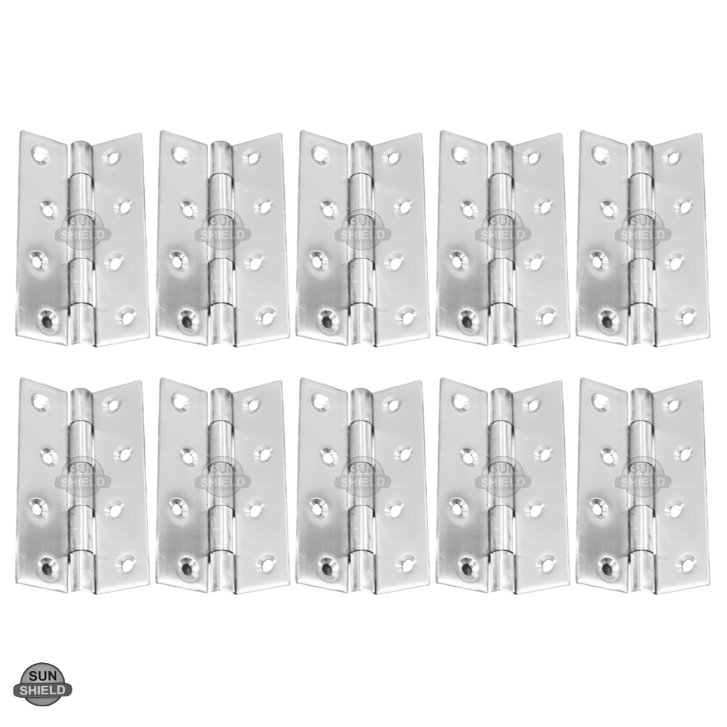 4 Inch Steel Butt Hinges, Stainless Steel 12 gauge