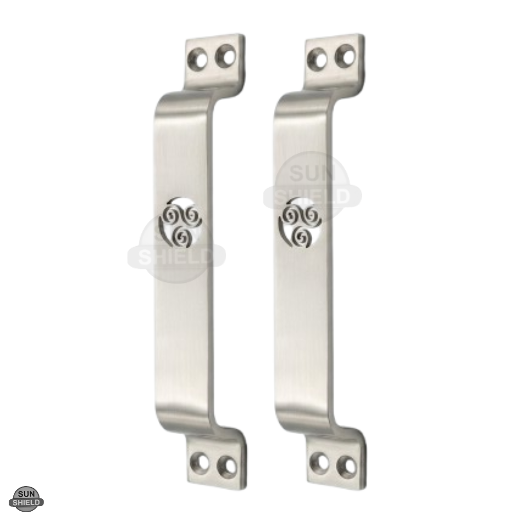 Premium Stainless Steel Door Pull Handle Set - 7 Inch, Heavy Duty 6 Gauge, 301 No