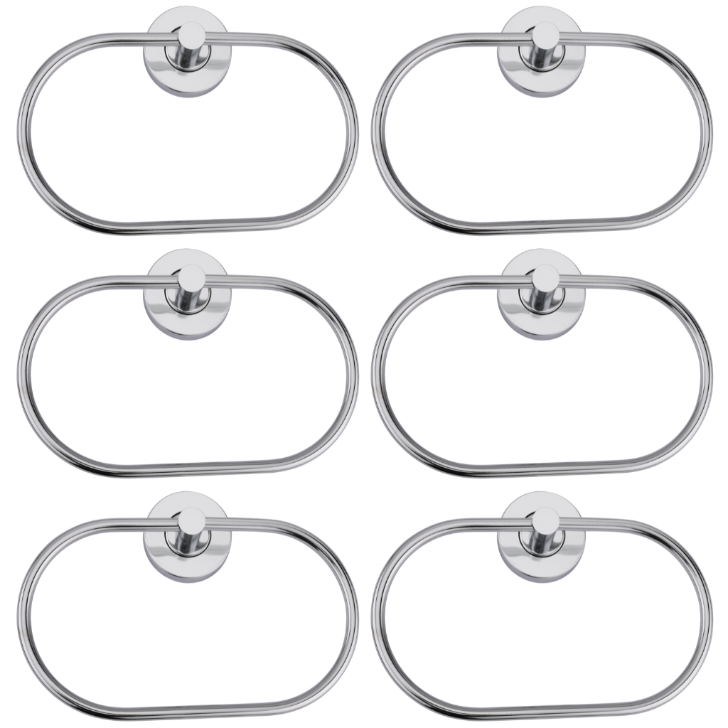 Steel Towel Ring, SS Finish, Oval