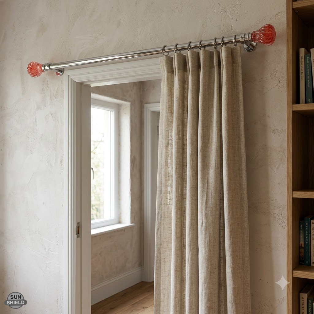 Coral Swirl Glass Finials - Peach