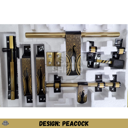 Vintage Finish Stainless Steel Door Kit 5mm 10 Inch - PEACOCK