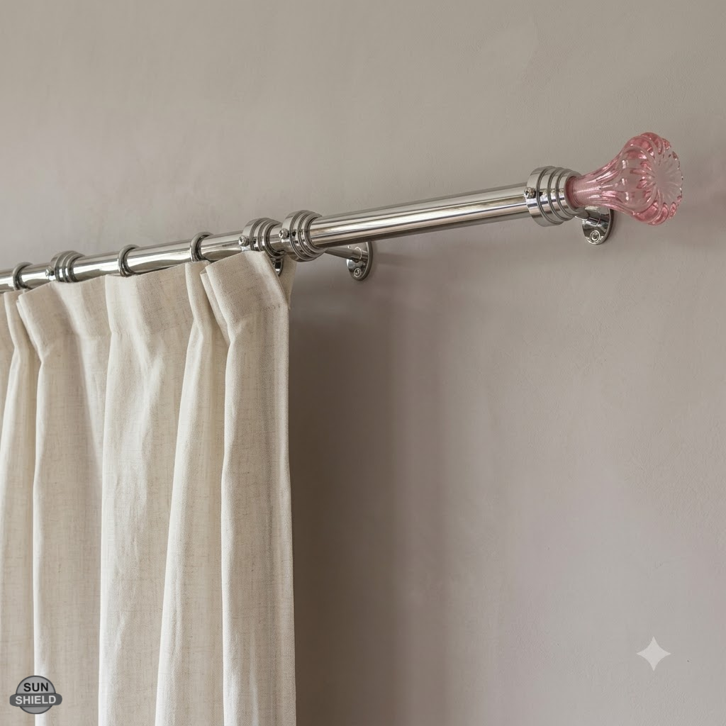 Turquoise Crystal Fluted Finials - Pink